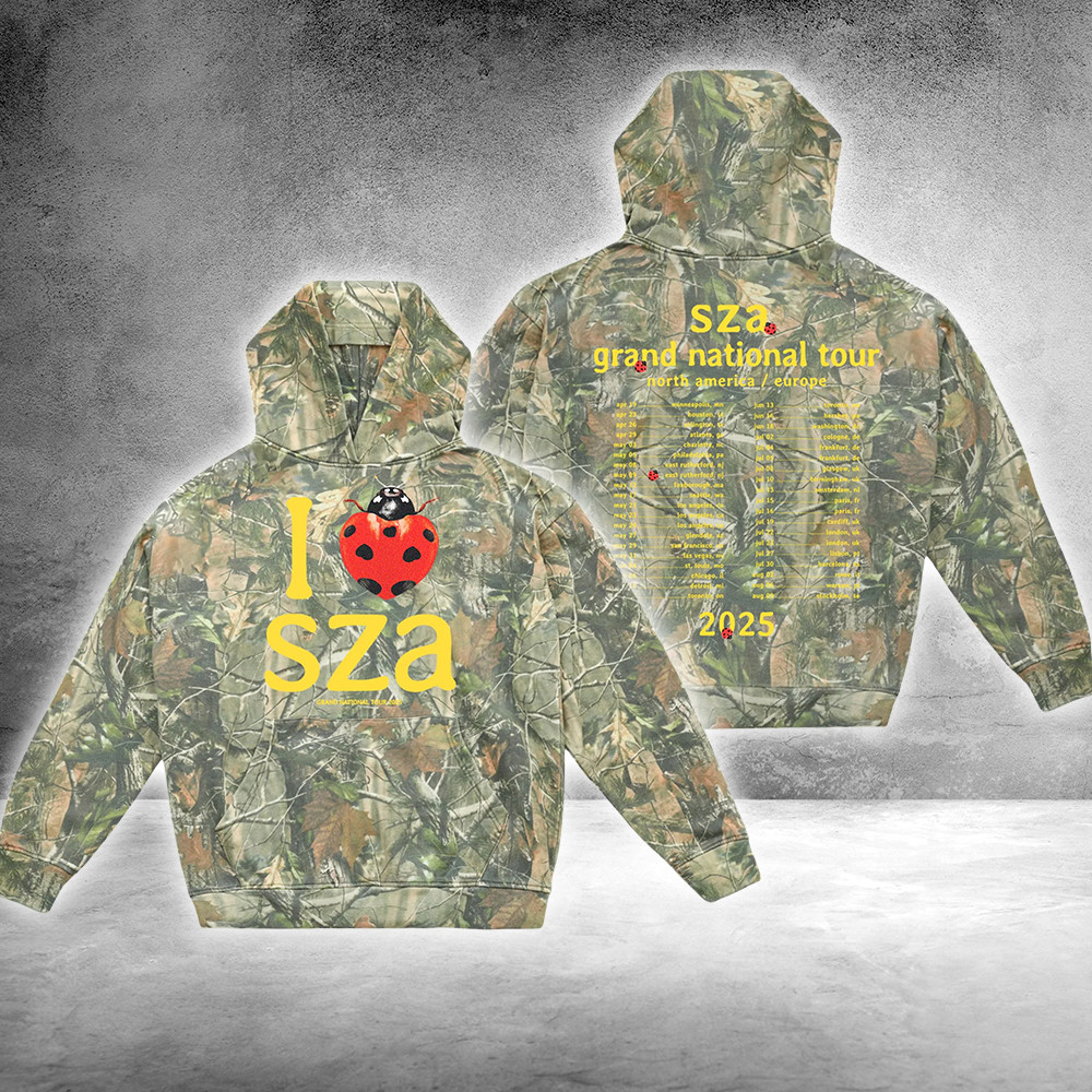 SZA I Love SZA Hoodie Camouflage SZA Apparel Cool Gifts For Music Lovers