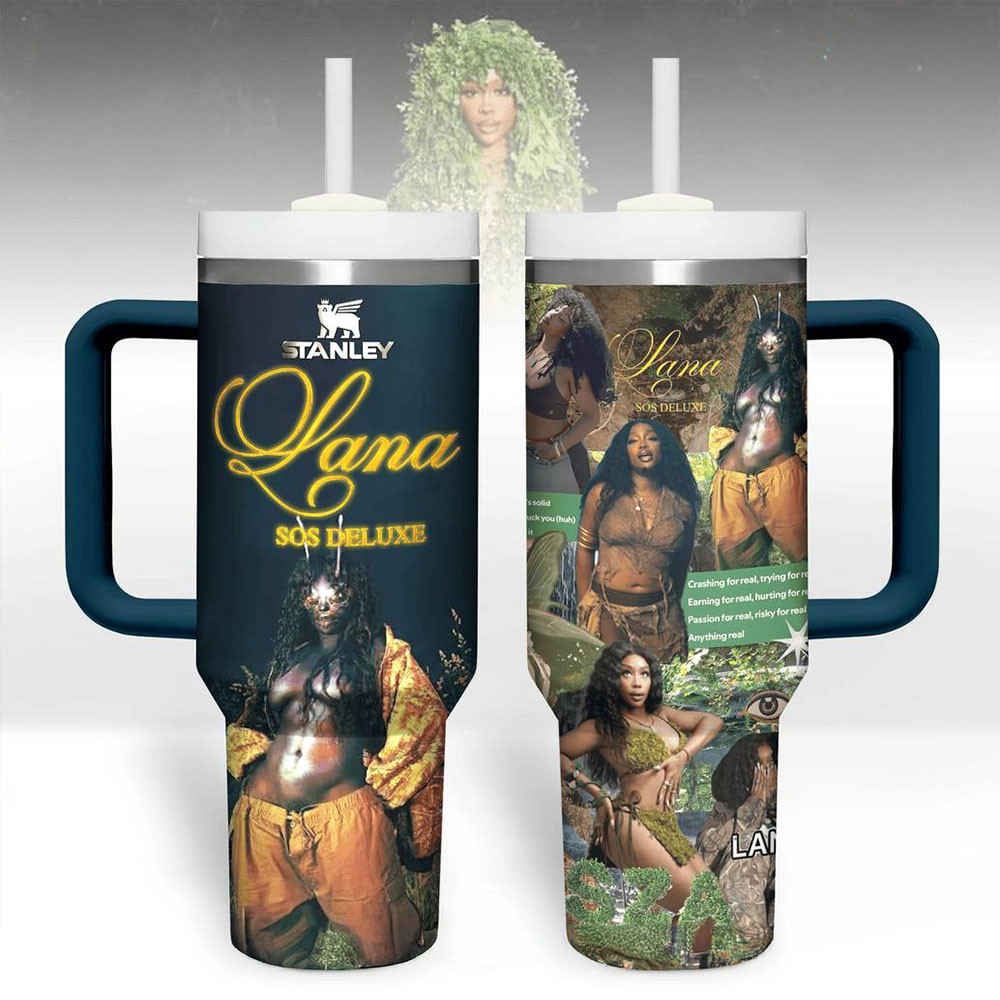 SZA Lana SOS Deluxe Tumbler 40oz With Handle Stainless Steel Best Gift For Music Fans