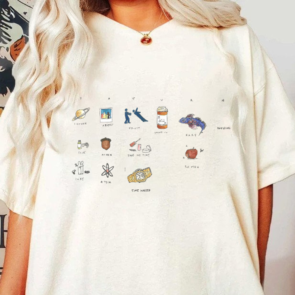 SZA Saturn In Lana Album T-Shirt SZA Merch Gifts For Girlfriend
