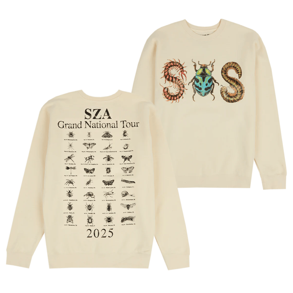 SZA SOS Grand National Tour Merch 2025 Crewneck Sweatshirt Fan Clothing Gift Ideas