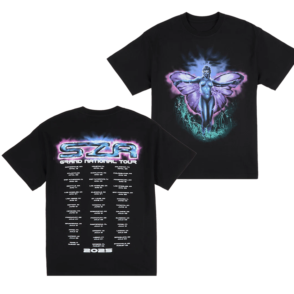 SZA SOS Grand National Tour Merch T-Shirt Concert SZA Airbrush Tour T-Shirt Apparel
