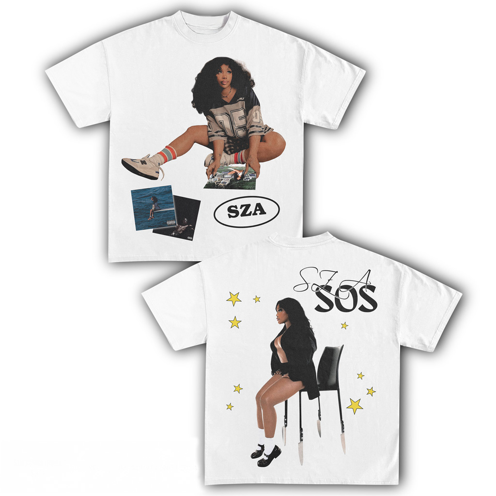 SZA SOS White T-Shirt SZA Merch Presents For Music Lovers SZA SOS White T-Shirt SZA Merch Presents For Music Lovers