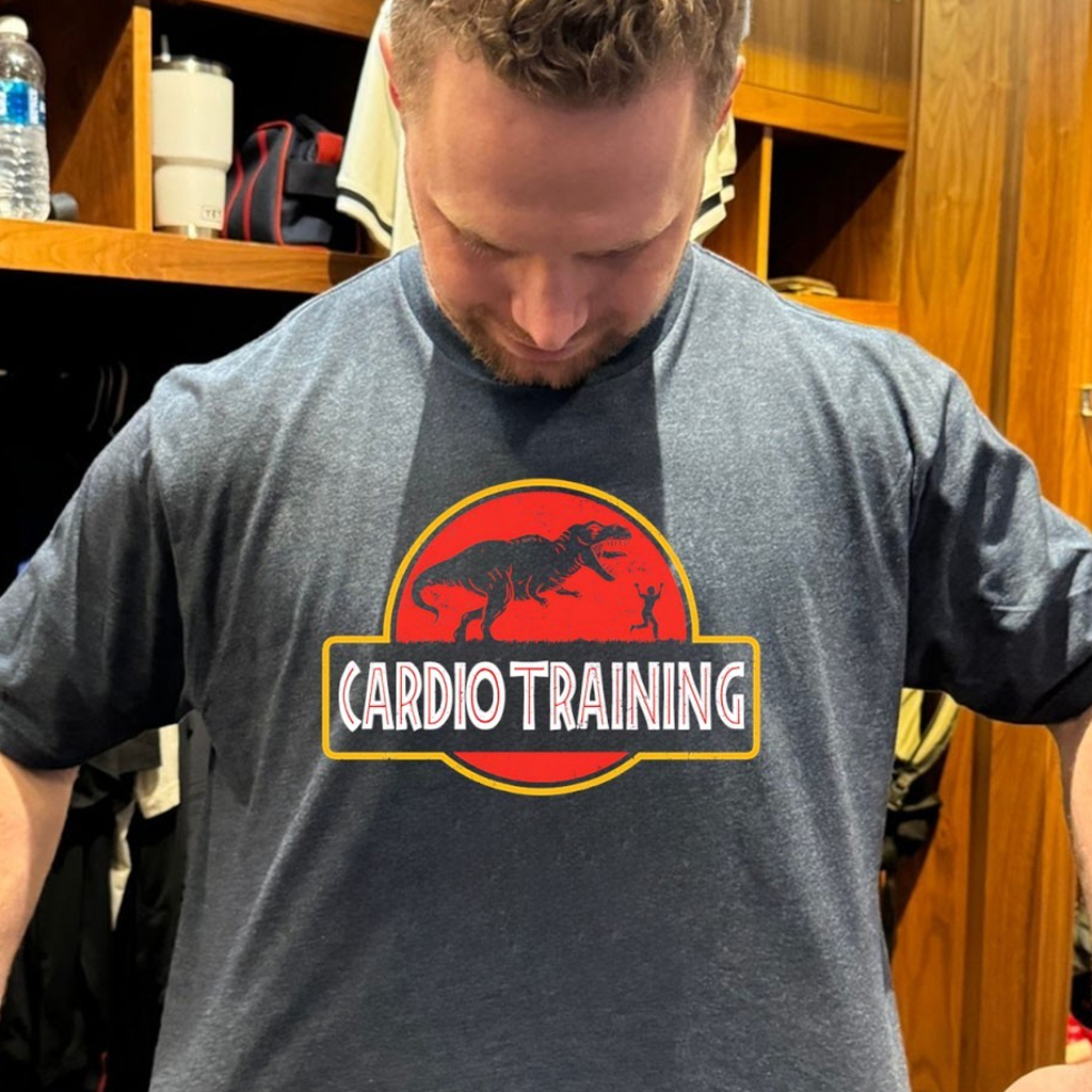T-rex Cardio Training T-Shirt Funny Shirt Birthday Gift Ideas For Him