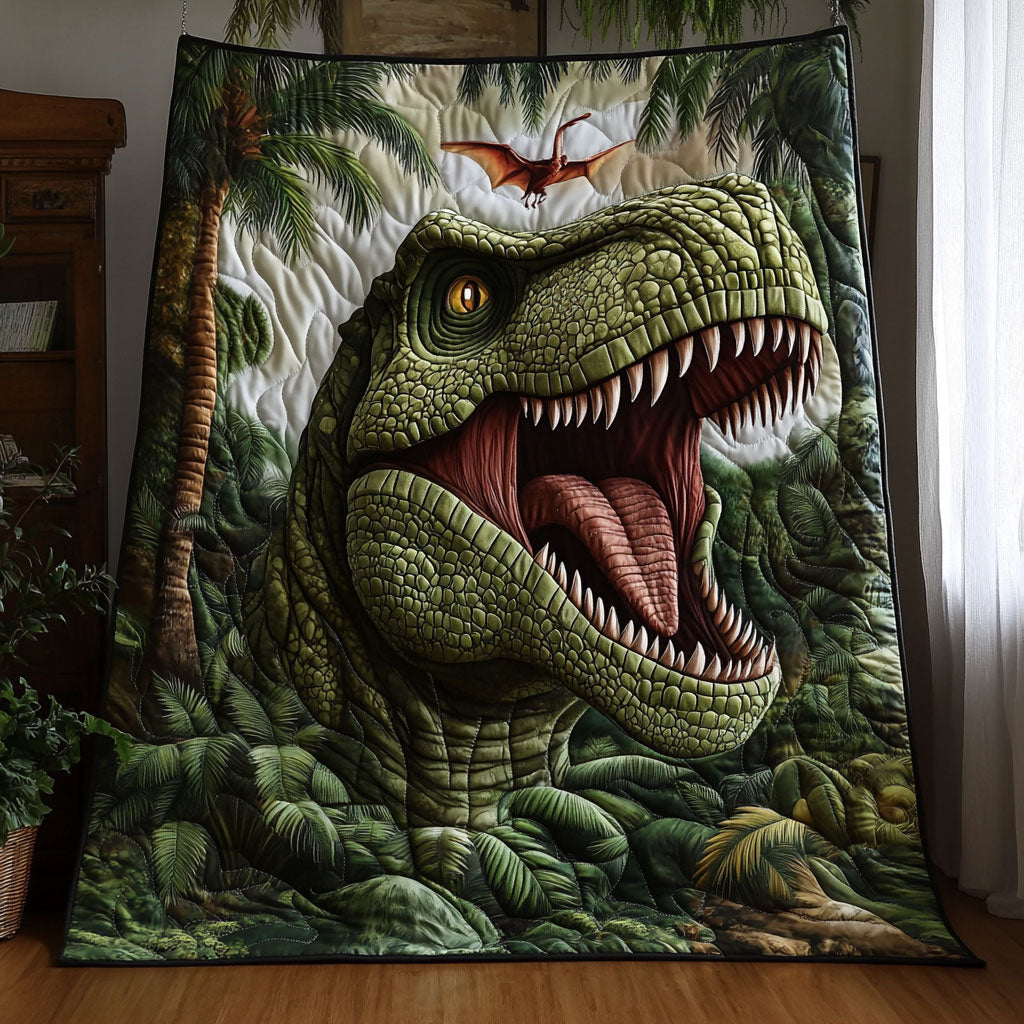 T Rex Dinosaur Quilted Blanket Christmas Throw Blanket Daughter Presents From Mum