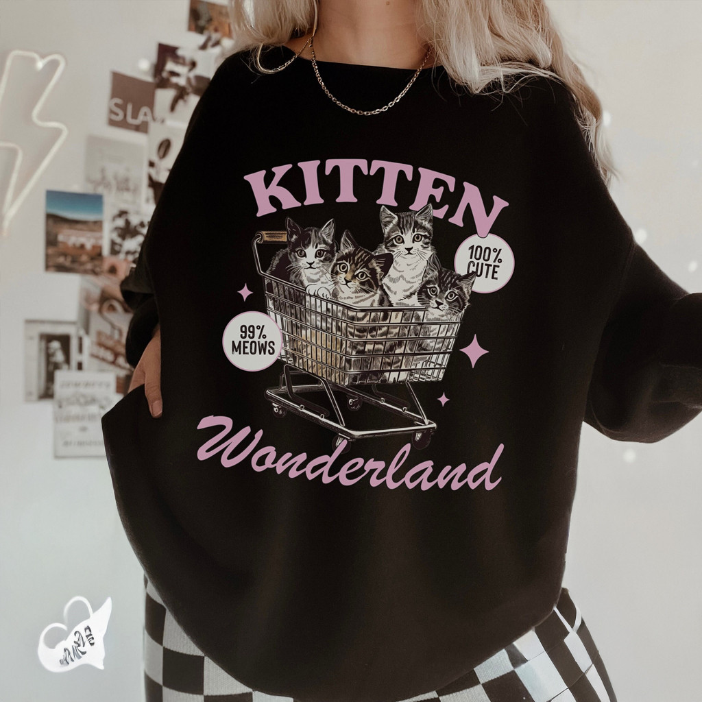 Tabby Cat Cute Little Kittens Sweatshirt Cute Gifts For Cat Lovers