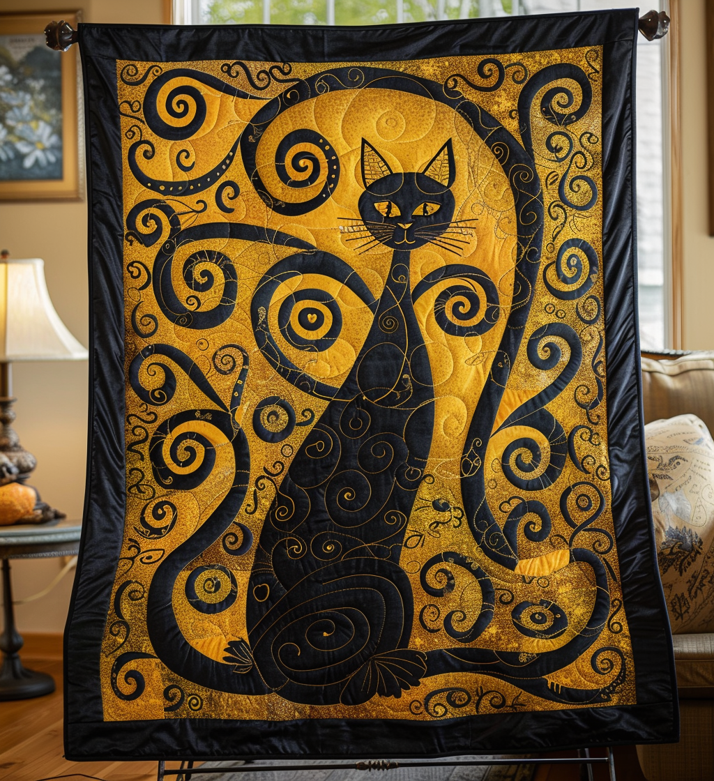 Tabby Textiles Quilted Blanket Cat Christmas Gifts