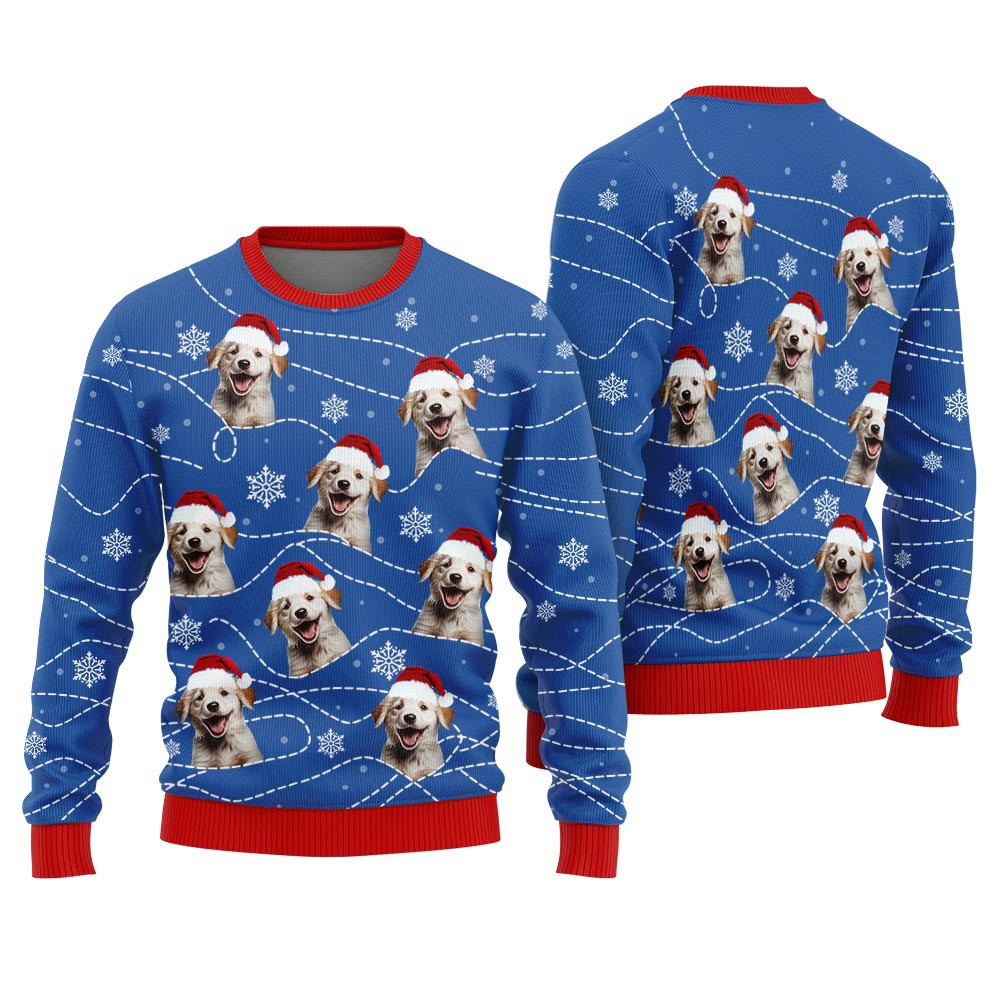 Tacky Custom Dog Ugly Sweater For Men Holiday Sweaters For Men