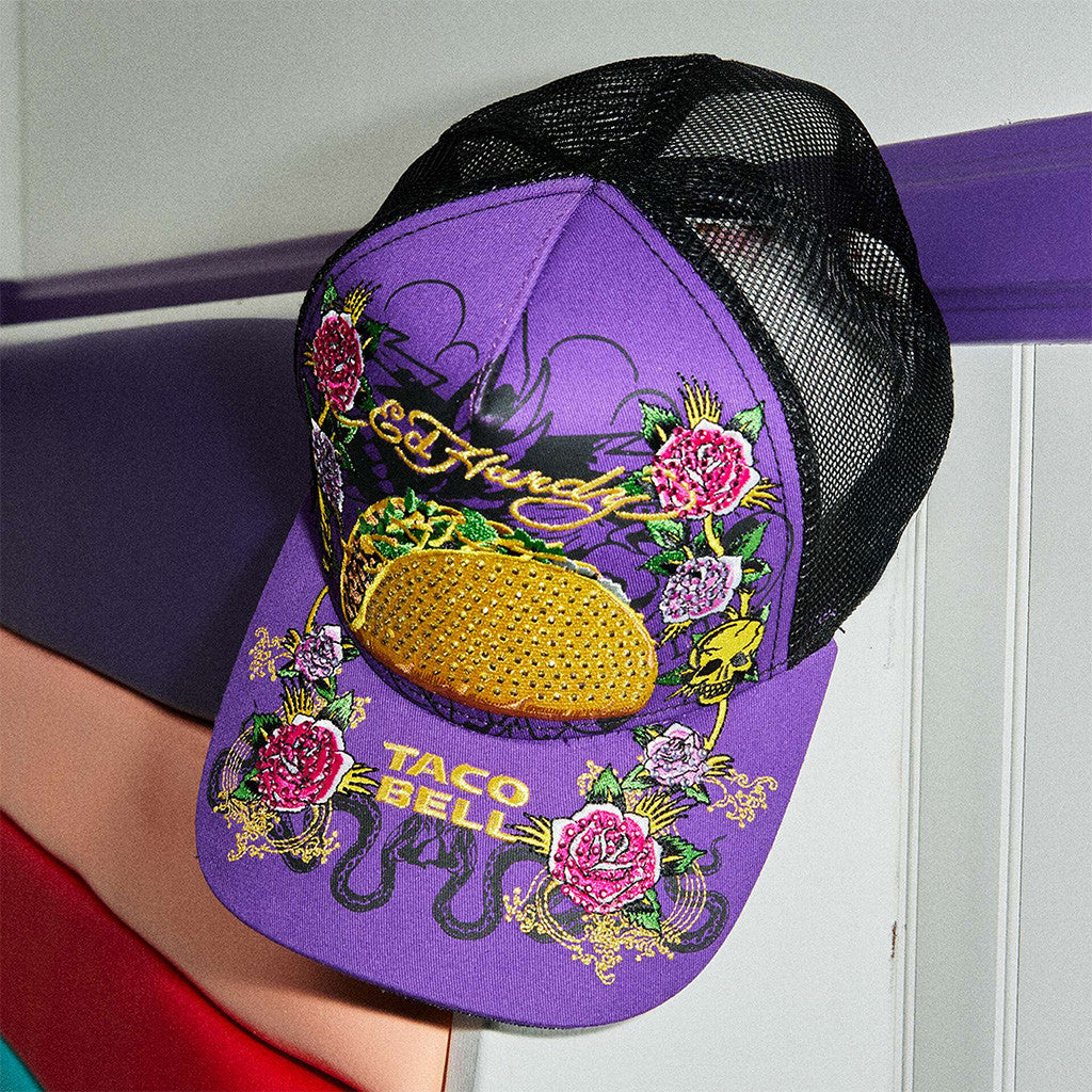 Taco Bell Ed Hardy Hat Printed Gift Ideas For Him Her Taco Bell Ed Hardy Hat Printed Gift Ideas For Him Her
