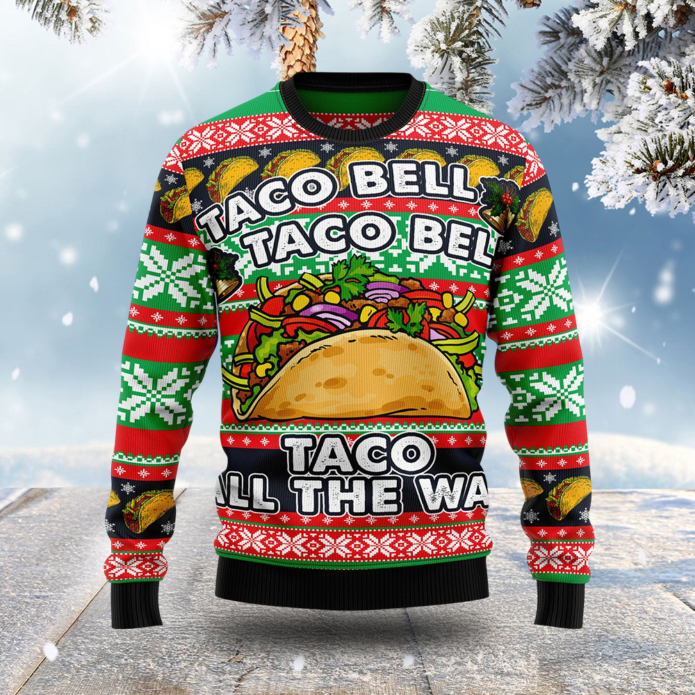 Taco Bell Taco Bell Christmas Ugly Sweater Food Themed Christmas Gift Ideas