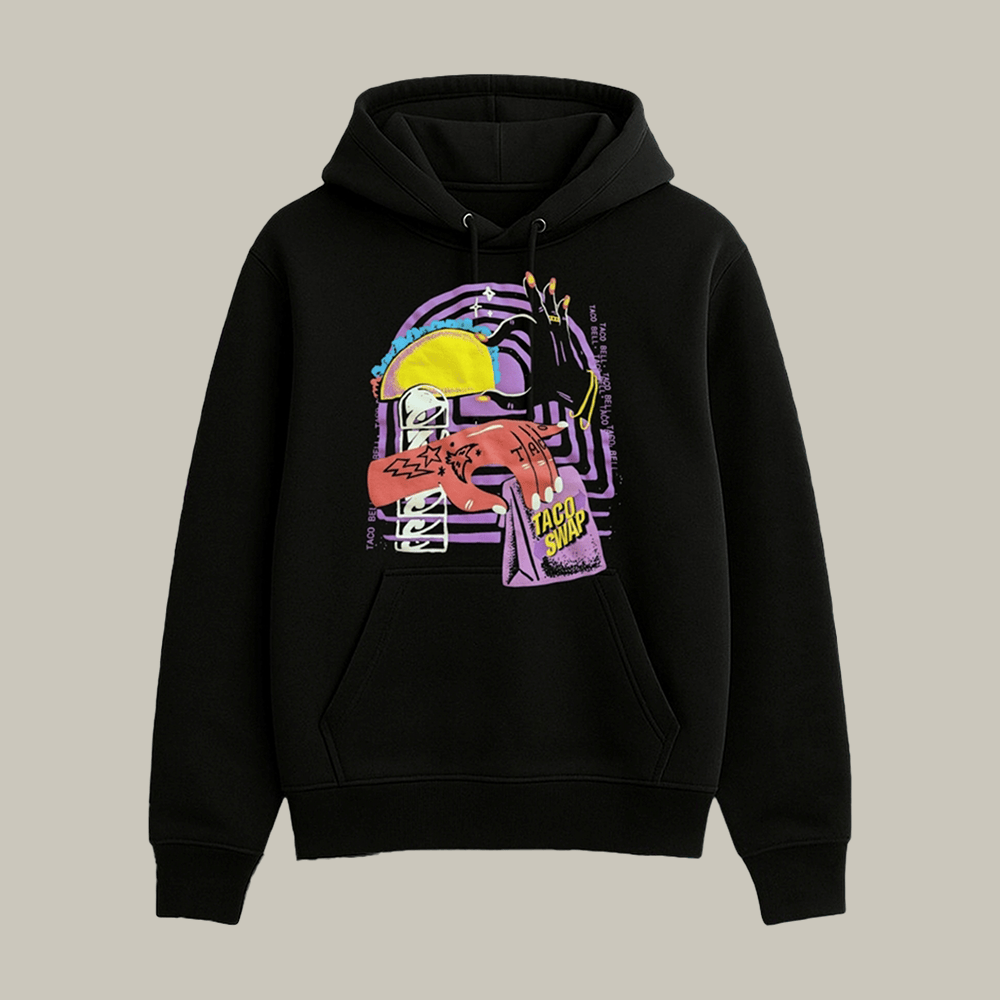 Taco Bell Taco Swap Hoodie Taco Bell Graphic Hoodie Good Gifts For Enthusiasts