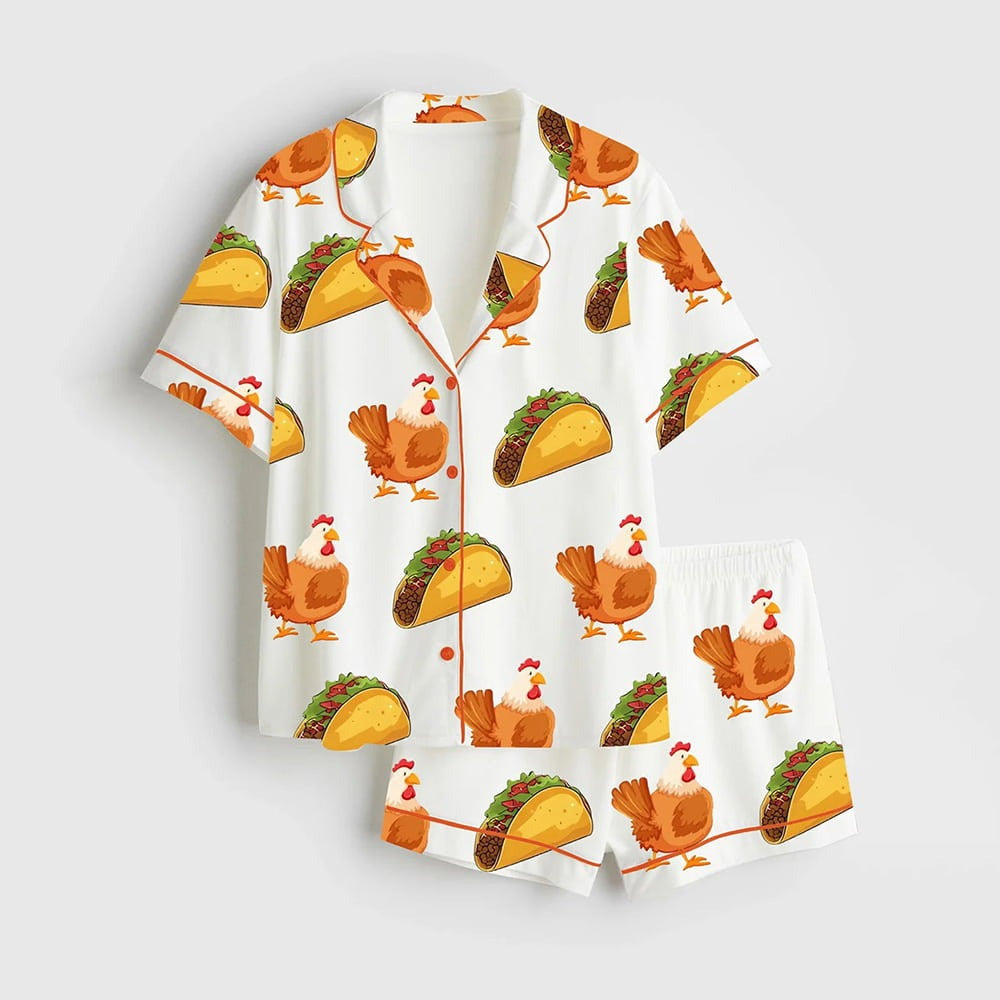 Taco Trump Always Chickens Out Pajama Set FDT Merch Gifts For Wife Taco Trump Always Chickens Out Pajama Set FDT Merch Gifts For Wife