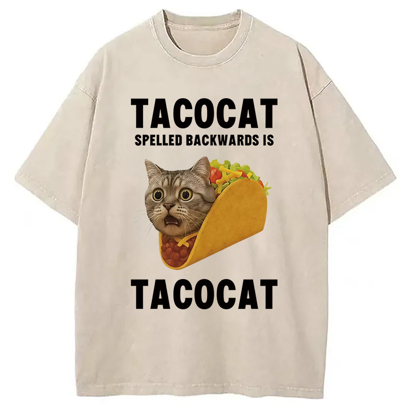 Tacocat Funny Meme Washed T-Shirt Classic Graphic Fashion Tee Gifts For Brother Tacocat Funny Meme Washed T-Shirt Classic Graphic Fashion Tee Gifts For Brother