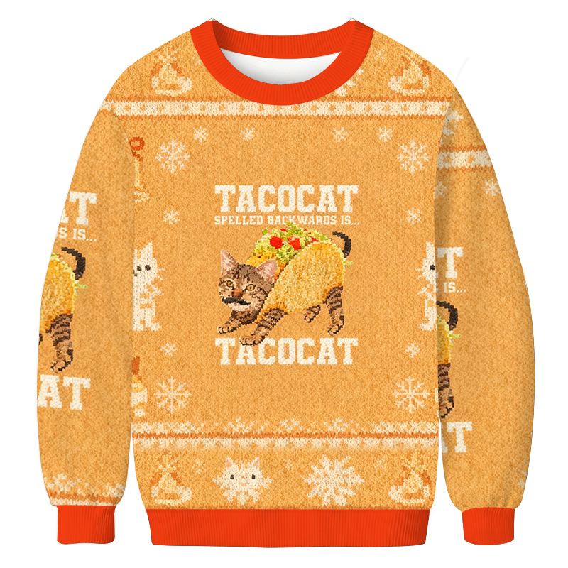Tacocat Silly Cat Meme Christmas Ugly Sweatshirt Christmas Gift For Friends Tacocat Silly Cat Meme Christmas Ugly Sweatshirt Christmas Gift For Friends