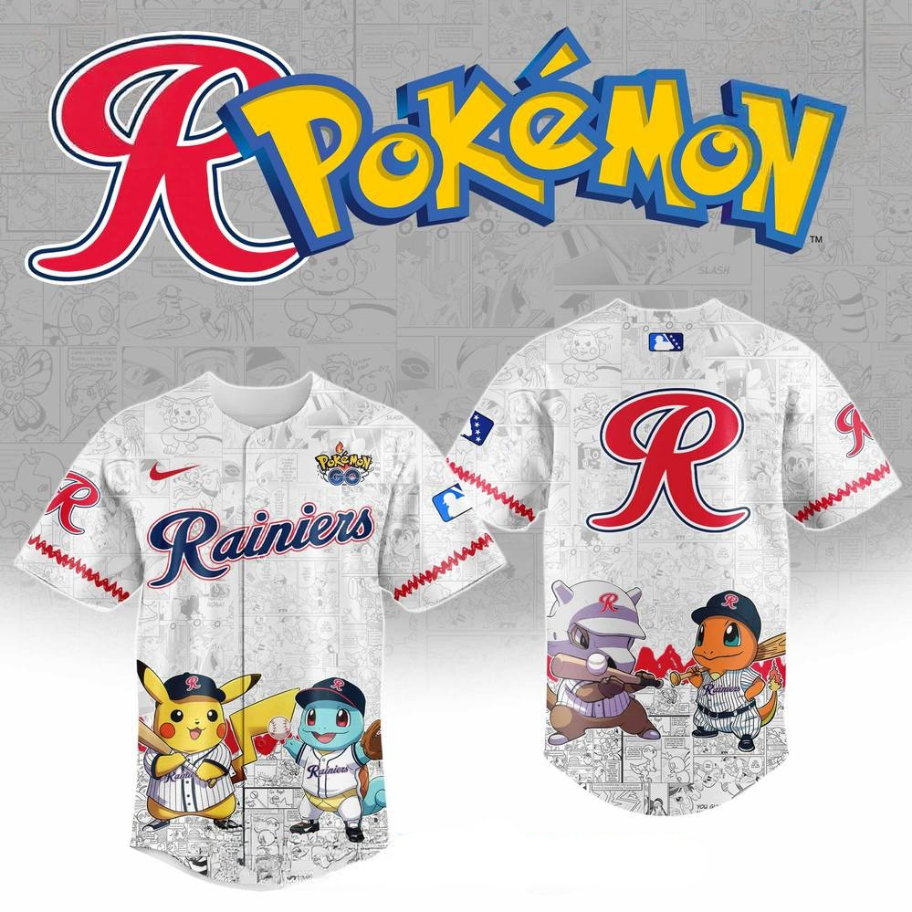 Tacoma Rainiers x Pokemon Go Special Baseball Jersey Presents For Baseball Fans