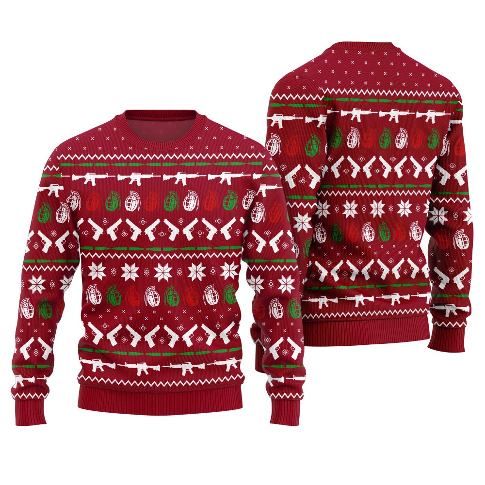 Tactical Christmas Ugly Christmas Sweater Warm Winter Sweater to Brighten Your Holidays