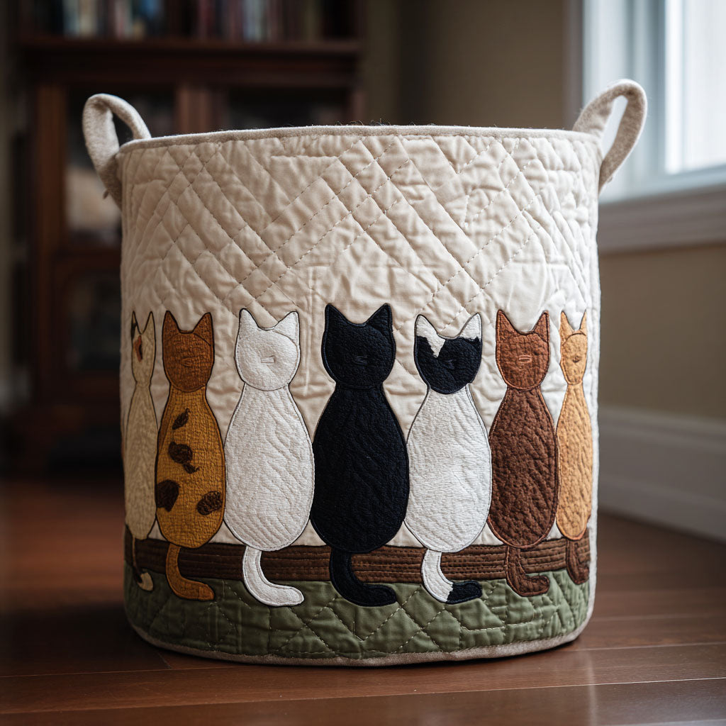 Tail End Tales Quilted Laundry Basket Elegant Quilted Laundry Tote Gift for Daily Organization