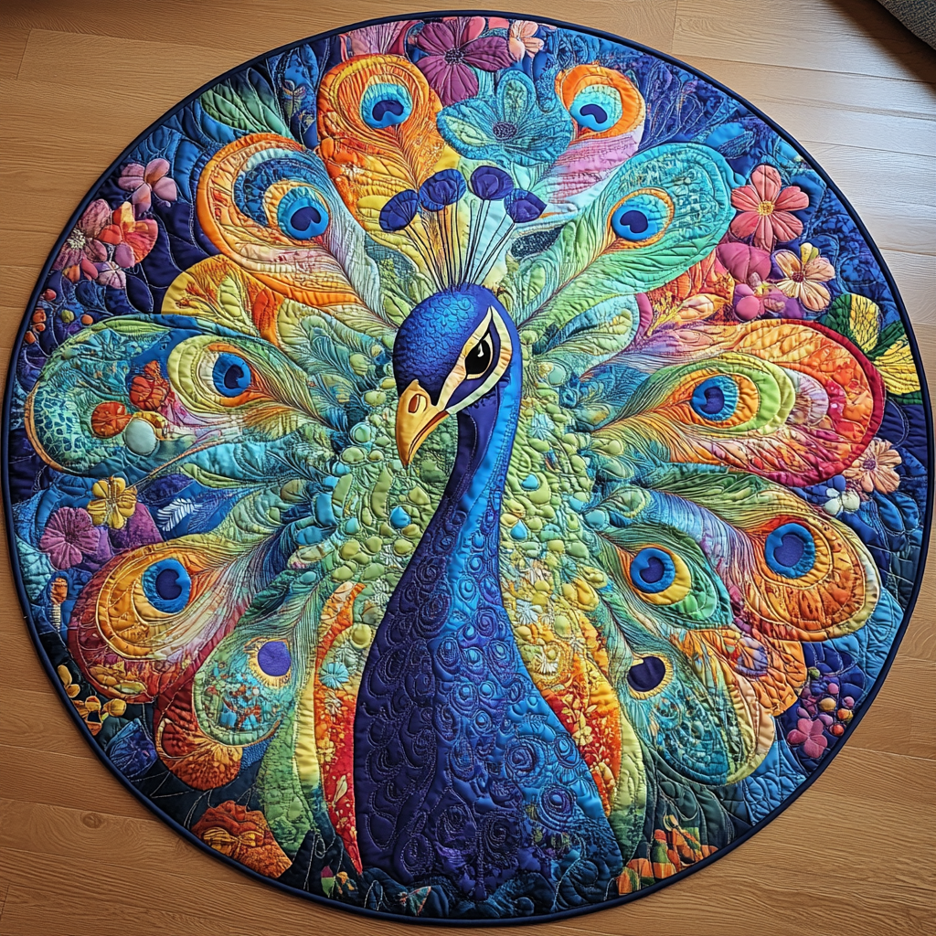 Tail of Glory Quilted Round Mat Front Door Entryway Ideas Sunflower Gift Items