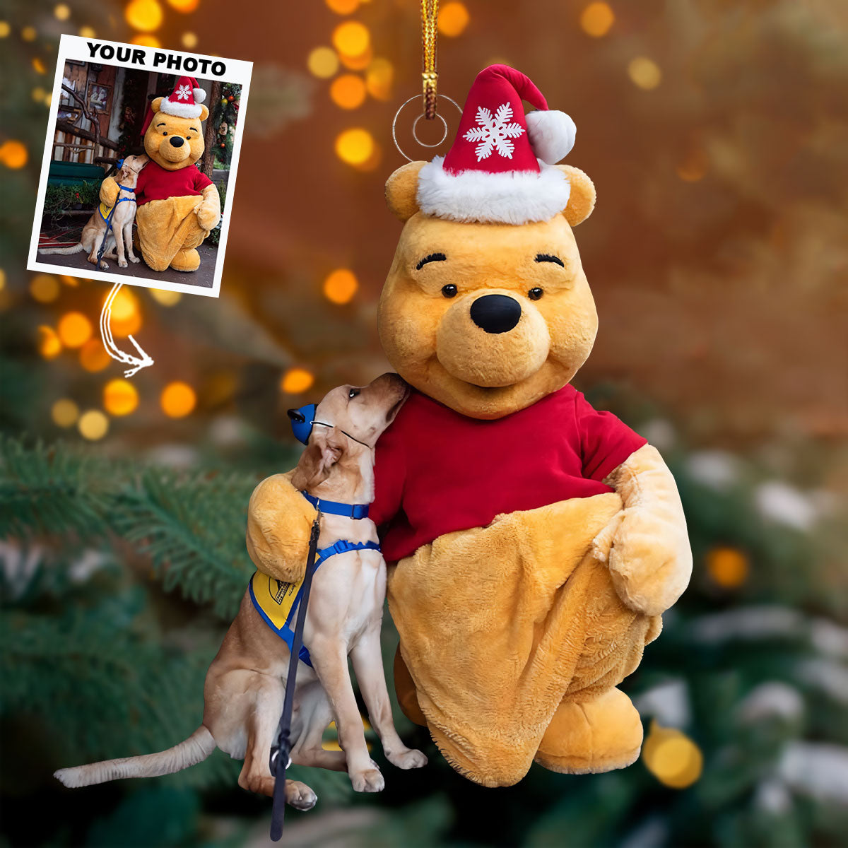 Tail Waggers Personalized Photo Mica Ornament Gift For Dog Lovers Dog Owners