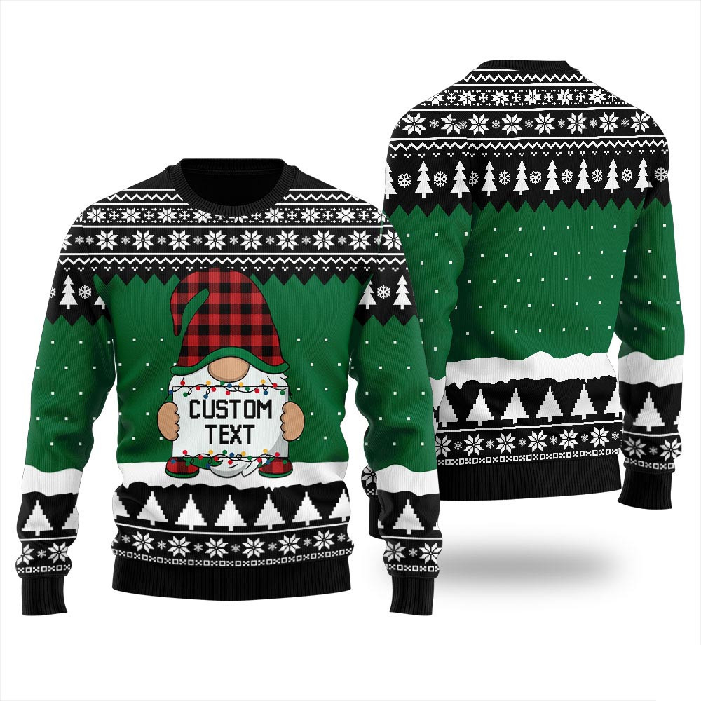 Take Me Gnome Tonight Personalized Ugly Sweater Unique Christmas Gifts For Adults