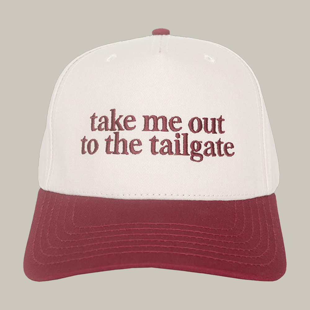 Take Me Out To The Tailgate Two Toned Hat Game Day Sport Trucker Hat Friends Gift