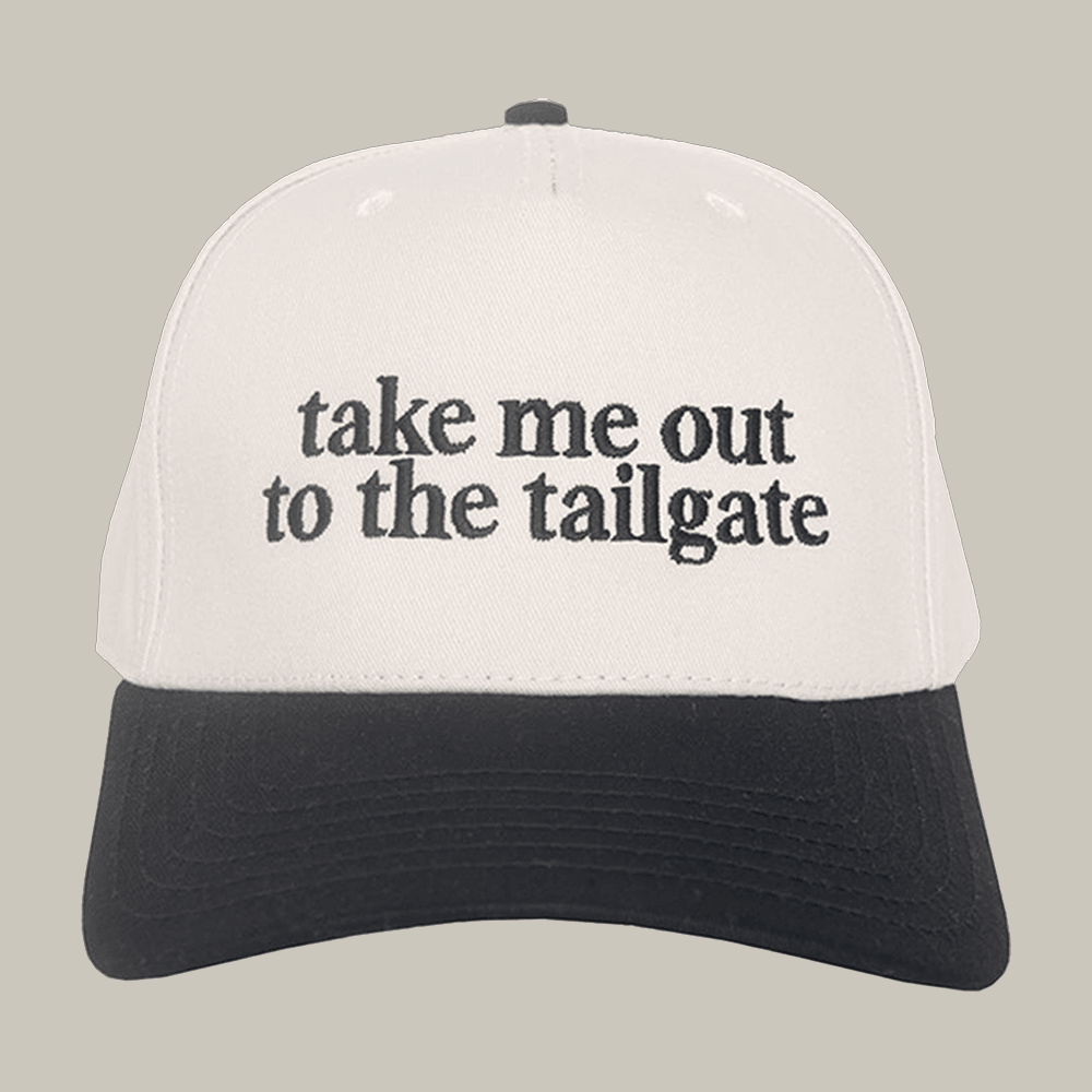 Take Me Out To The Tailgate Two Toned Hat Katydid Cap Gameday Gift Ideas
