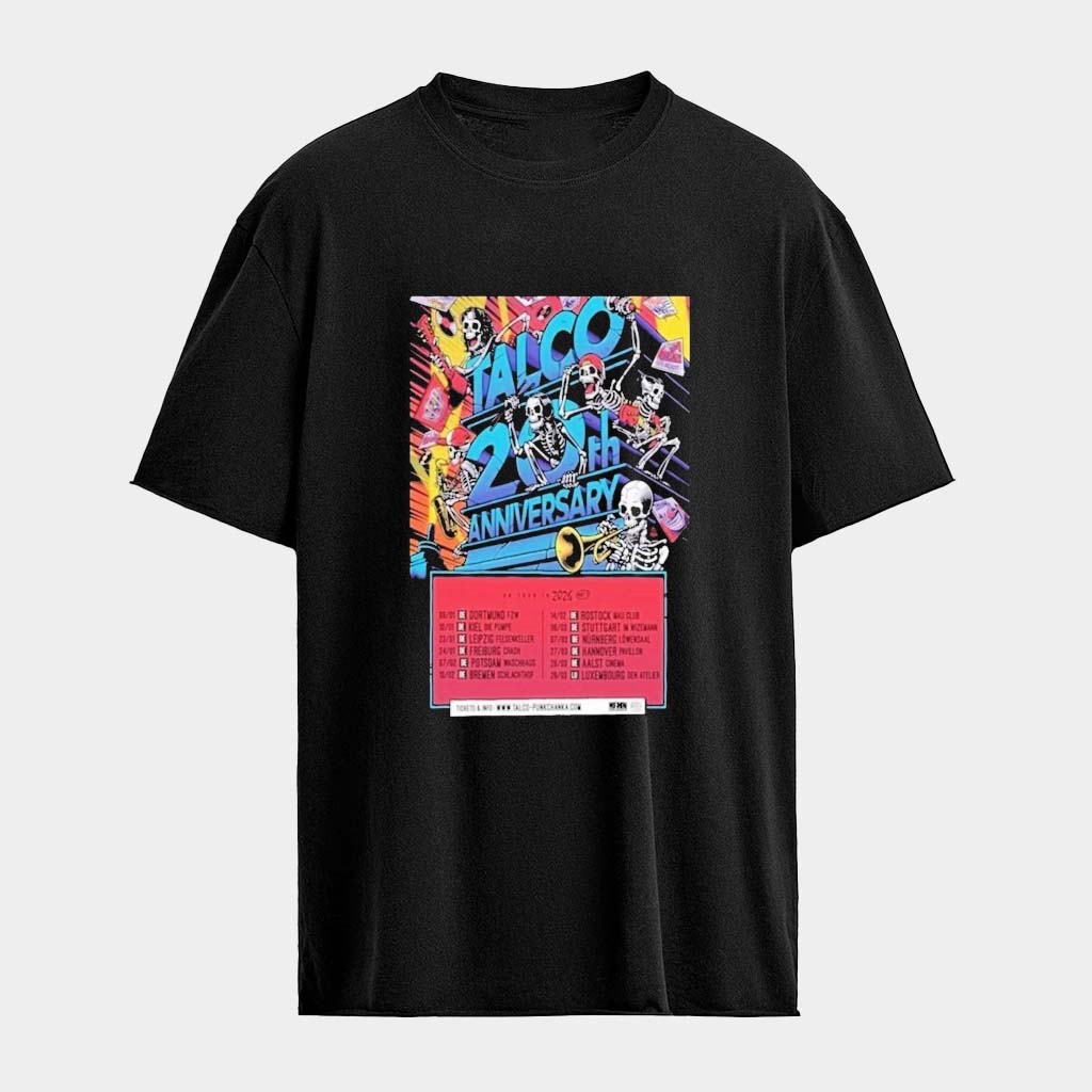 Talco 20 Years Anniversary Tour 2026 T-shirt Talco  Apparel Gift For Concert Lover