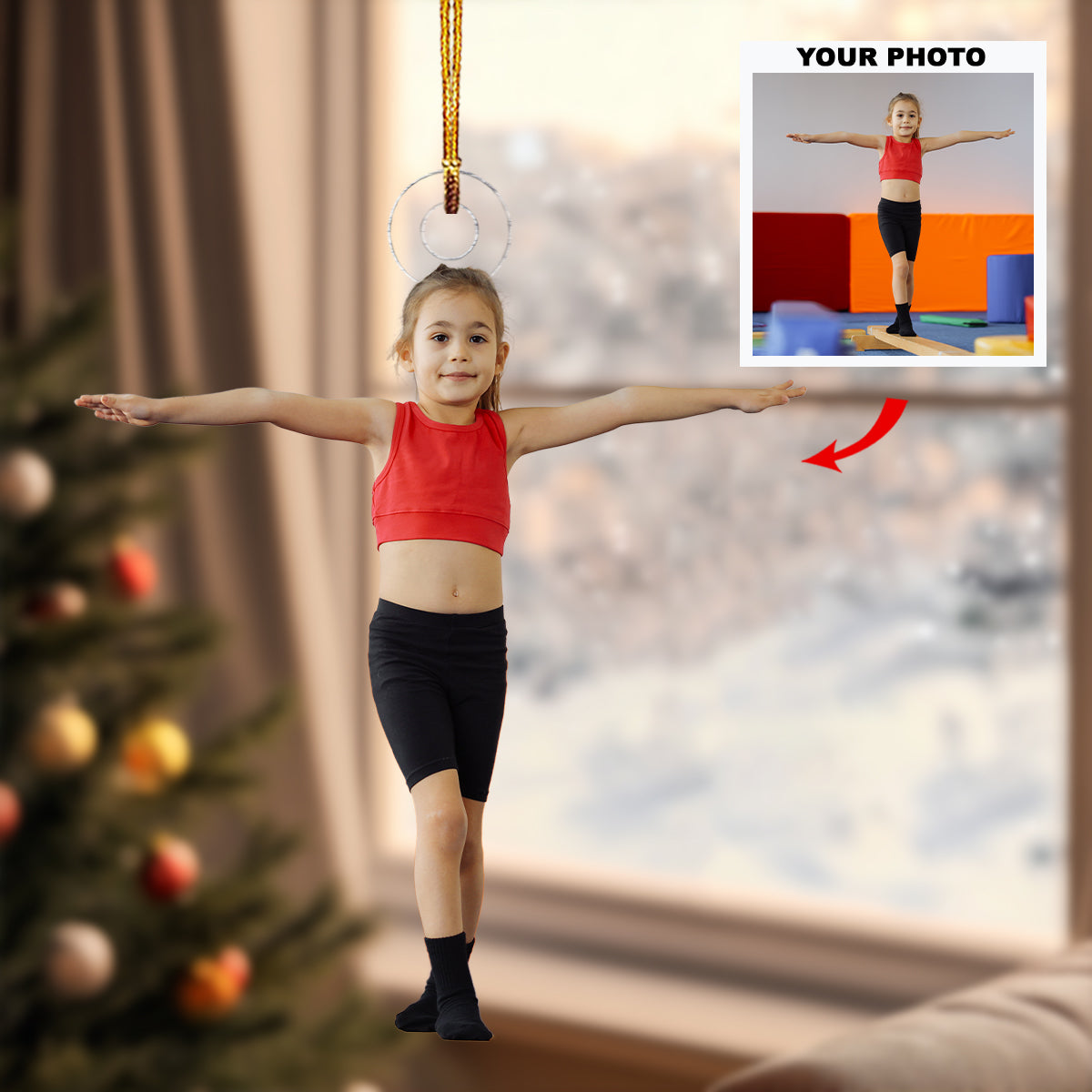 Talented Kid Personalized Photo Mica Ornament Christmas Gift For Family Members