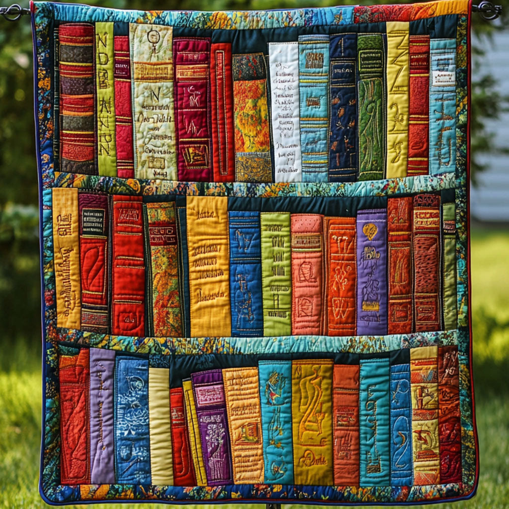 Tales in Threads Quilted Blanket Best Couch Throw Blanket Novelty Book Themed Gifts