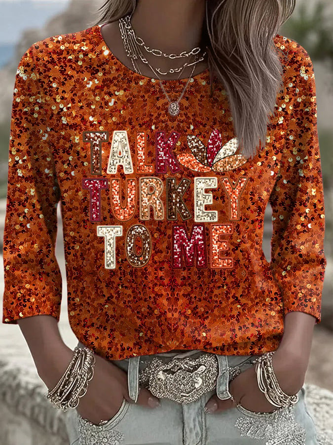 Talk Turkey To Me Sweatshirt Thanksgiving Blessing Clothes Thanksgiving Gifts For Friends