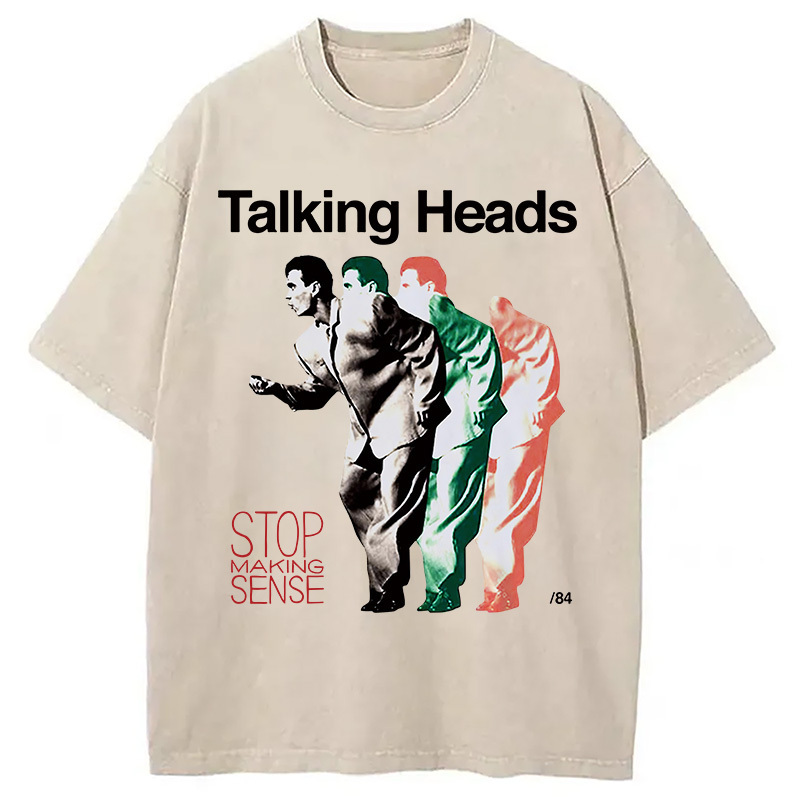 Talking Heads Stop Making Sense Washed T-Shirt Soft Cotton Daily Wear Tee Gifts For Best Friend Talking Heads Stop Making Sense Washed T-Shirt Soft Cotton Daily Wear Tee Gifts For Best Friend