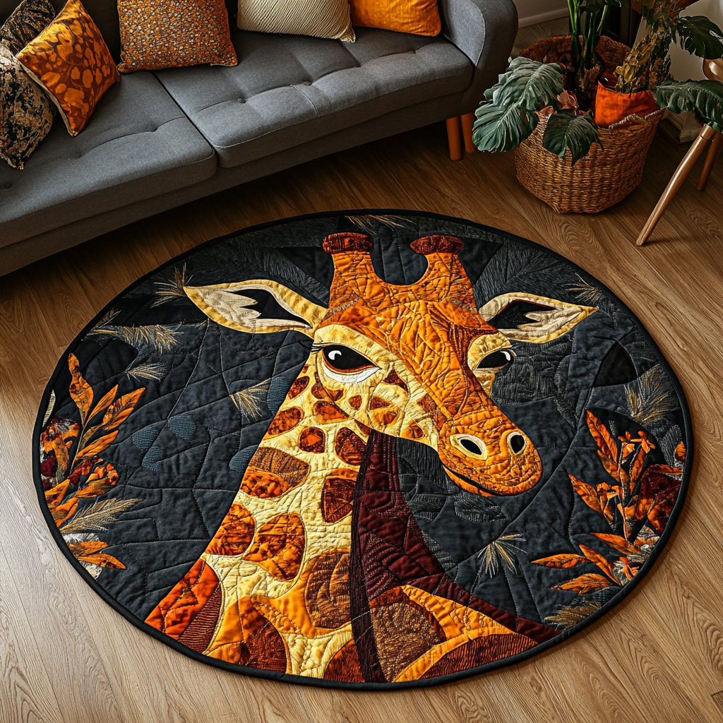 Tall Grace Quilted Round Mat Front Entryway Ideas Cool Giraffe Gifts