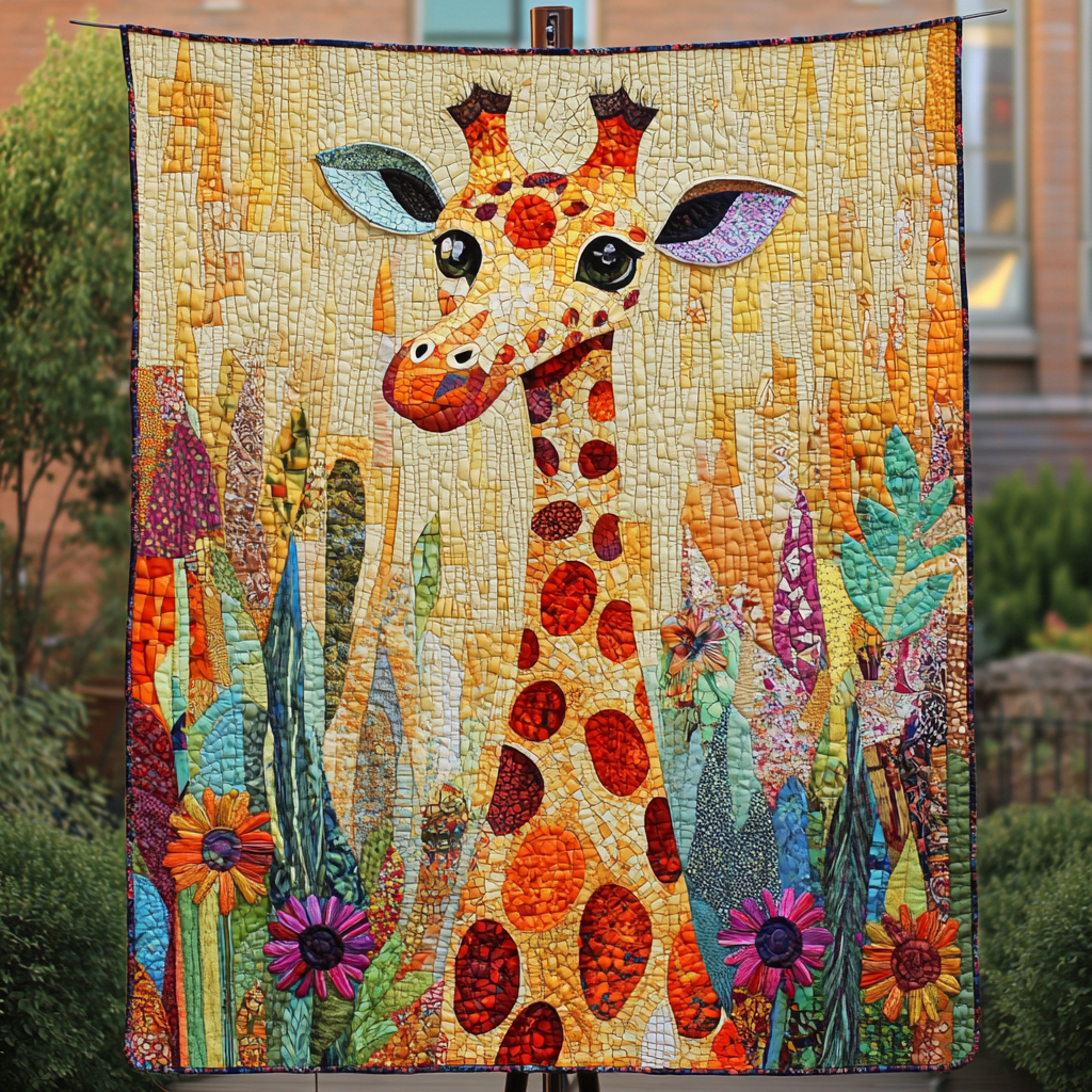 Tall Wonder Quilted Blanket Christmas Holiday Unique Giraffe Gifts For Her