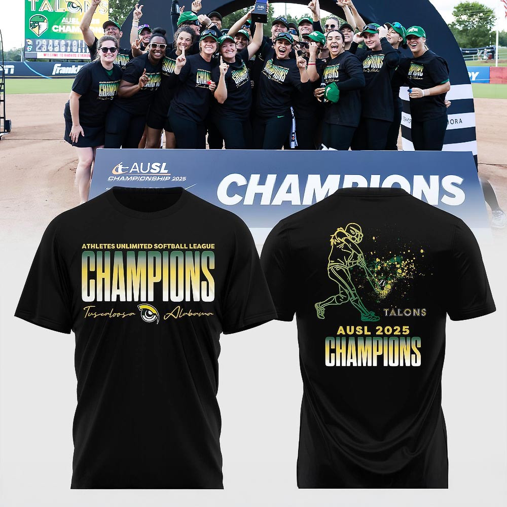 Talons Athletes Unlimited Softball League 2025 Champions T Shirt Best Gift For Softball Fans