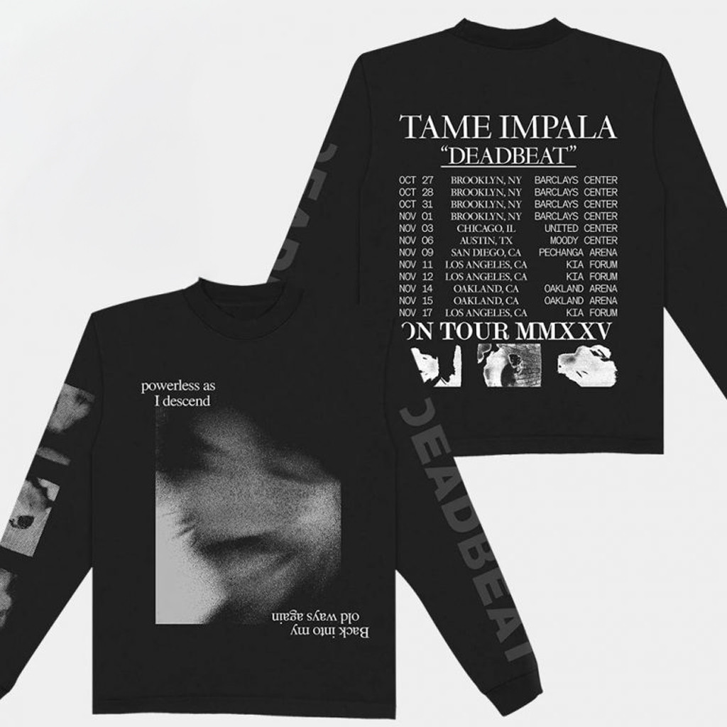 Tame Impala Merch Deadbeat Tour Dates 2025 Long Sleeve Shirt Music Lover Gifts For Him Tame Impala Merch Deadbeat Tour Dates 2025 Long Sleeve Shirt Music Lover Gifts For Him
