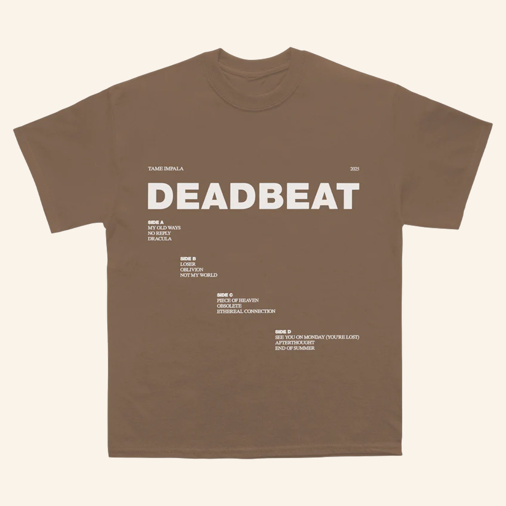 Tame Impala Merch Deadbeat Tracklist T-Shirt Christmas Gifts For Sister Tame Impala Merch Deadbeat Tracklist T-Shirt Christmas Gifts For Sister