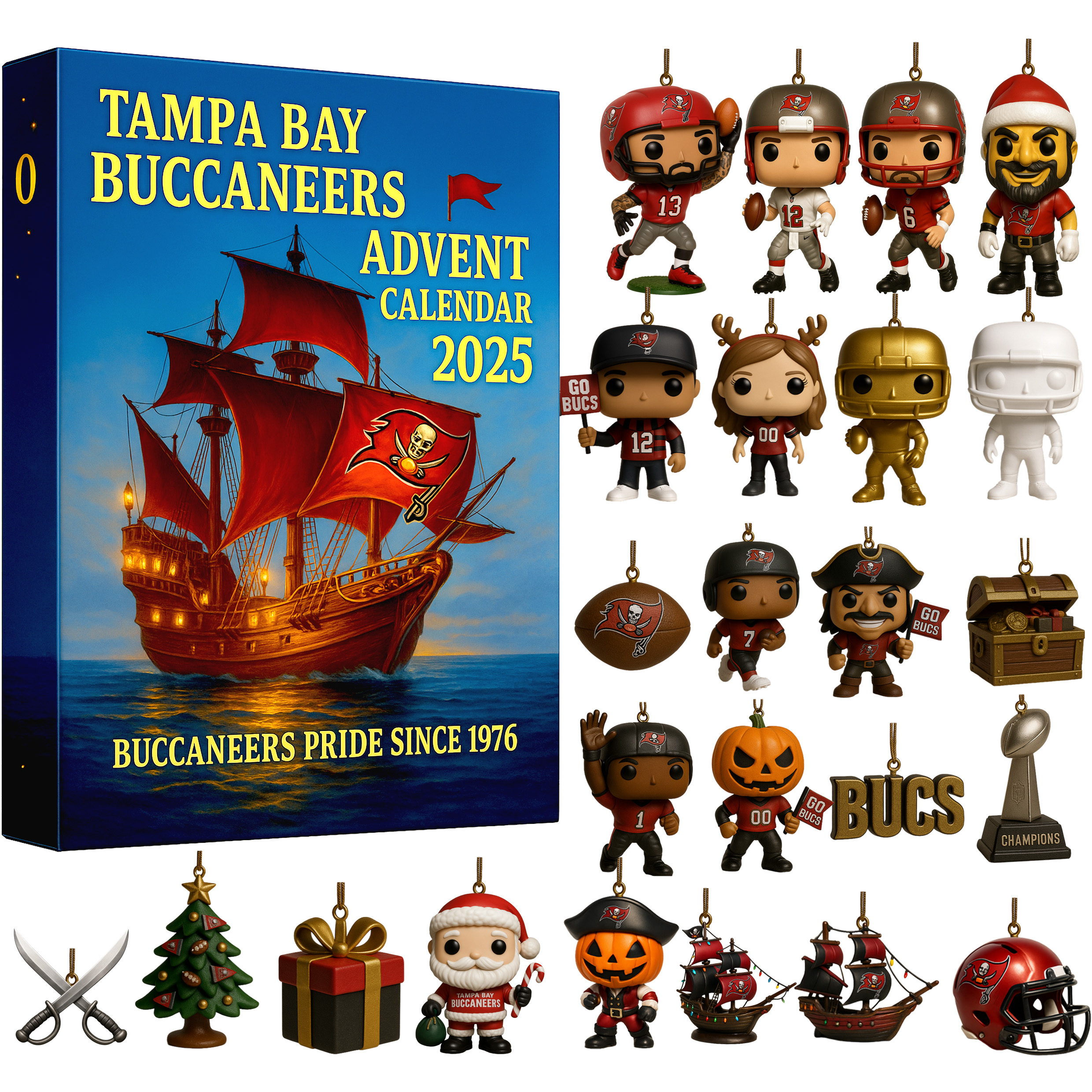 Tampa Bay Buccaneers Advent Calendar 2025 Sport Advent Calendar Football Lover Xmas Gifts