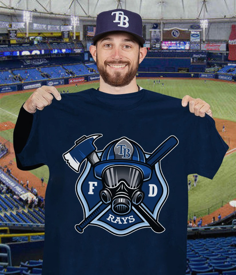 Tampa Bay Rays Firefighters Fire Dept T-Shirt Honor Fireman Gifts For Baseball Lovers Fans