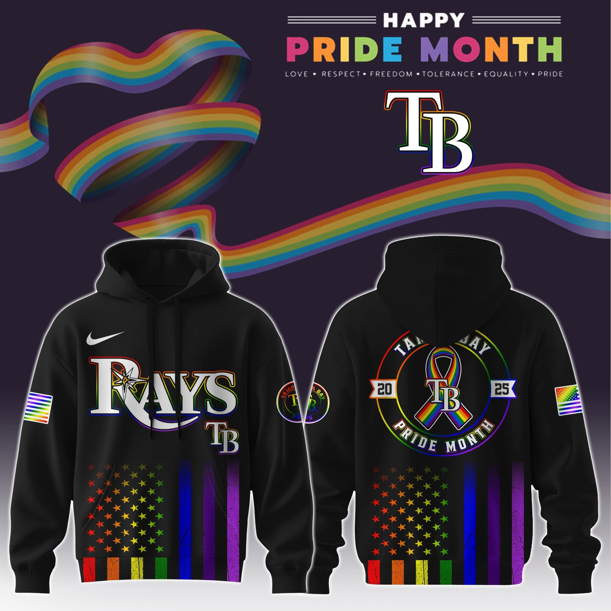 Tampa Bay Rays Special Pride Month Limited Edition Hoodie Best Gifts For Baseball Fans