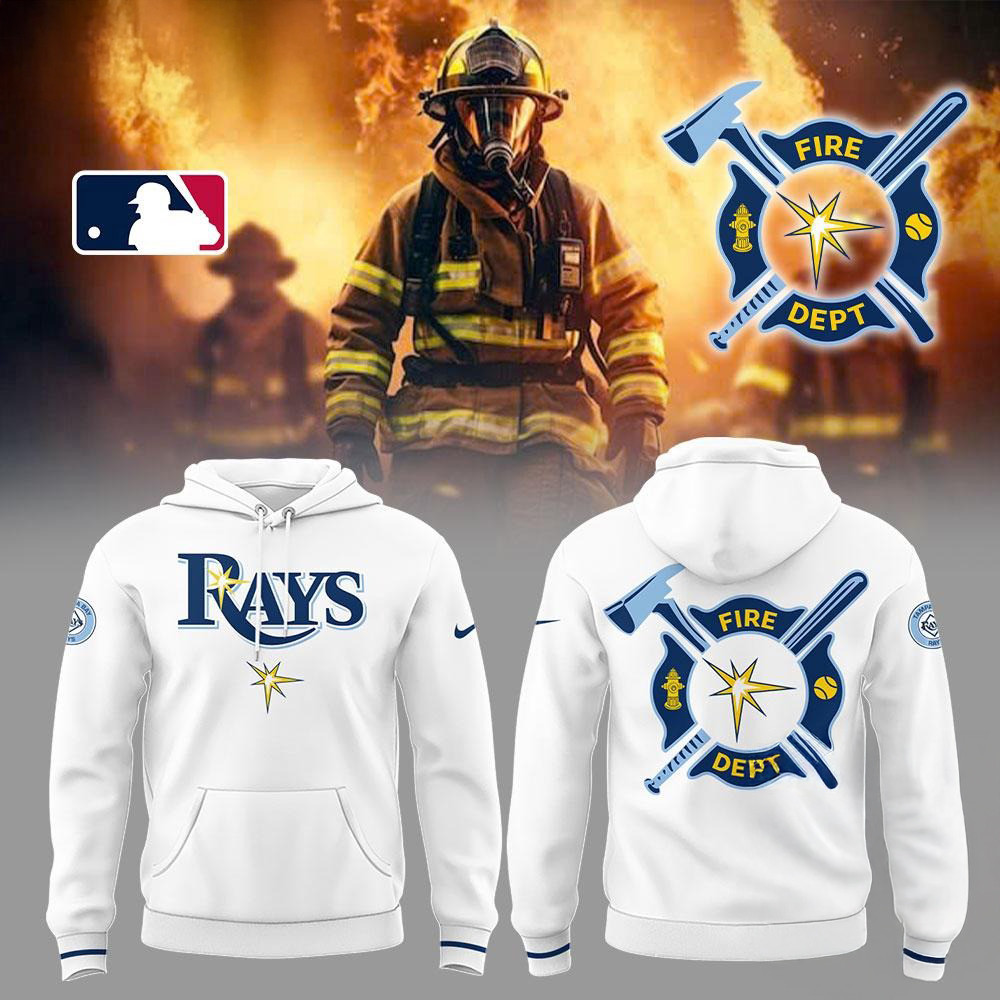 Tampa Bay Rays x Firefighter Appreciation Night White Hoodie Best Gift For A Basketball Fan