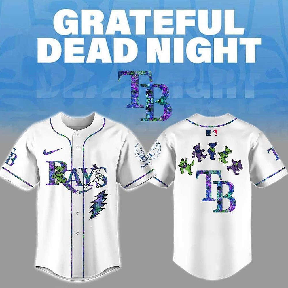 Tampa Bay Rays x Grateful Dead Night Baseball Jersey