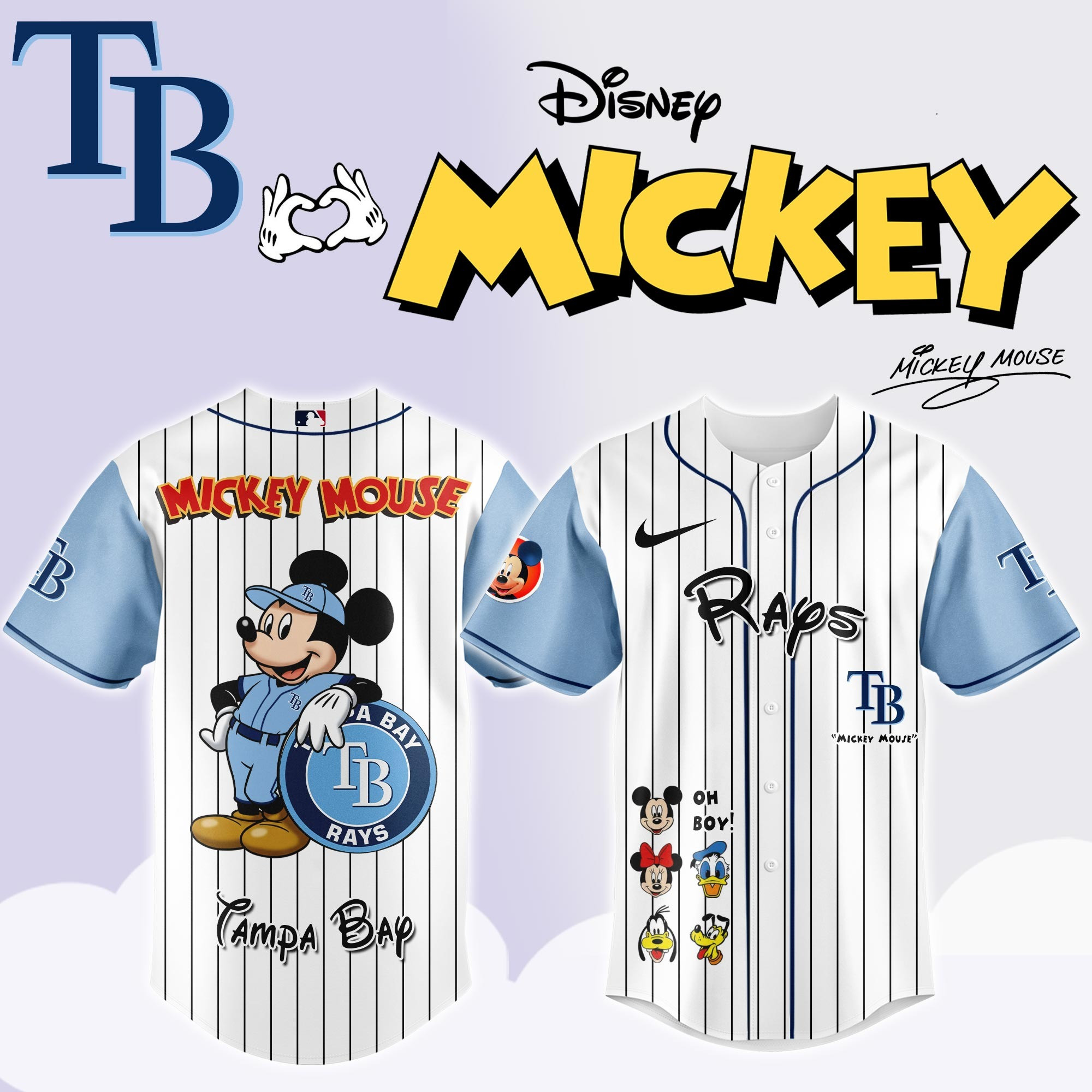 Tampa Bay Rays x Mickey Mouse Game Night Special Edition Jersey Baseball Player Gift Ideas