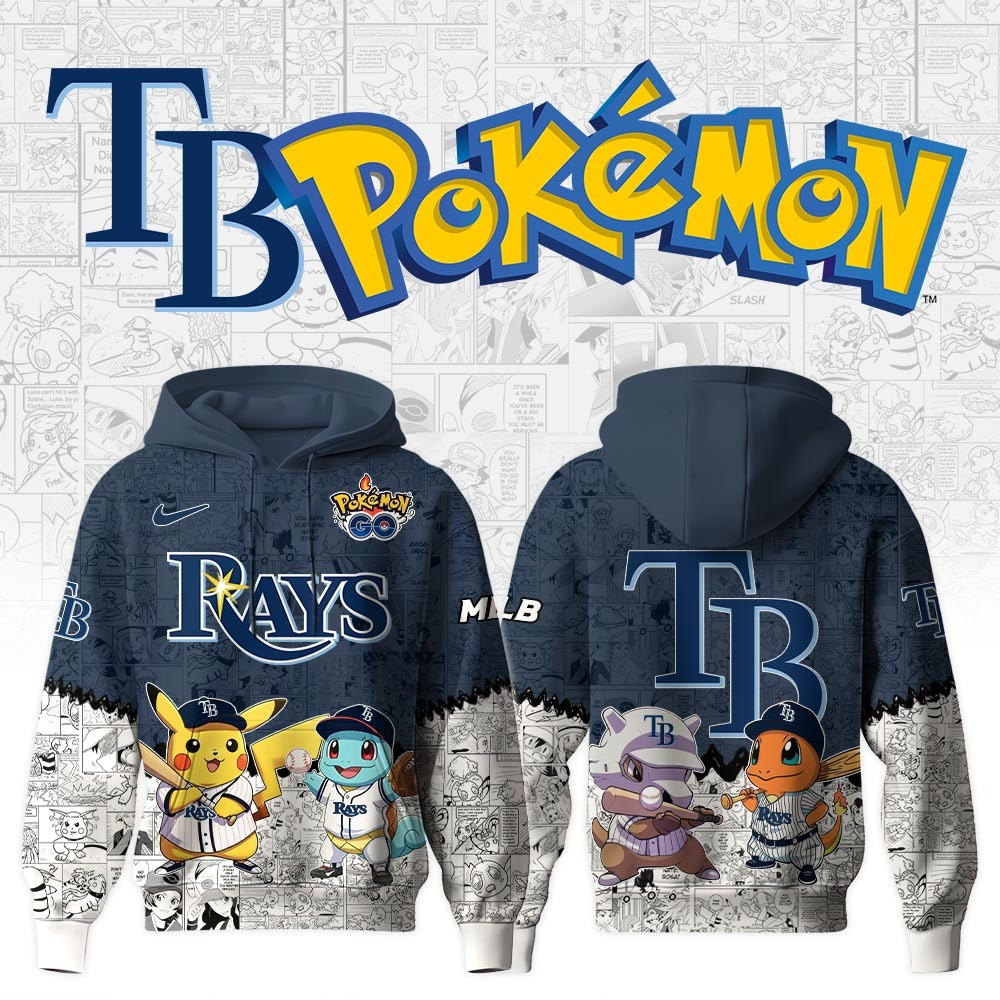 Tampa Bay Rays X Pokemon Go Hoodie MLB Merch Gifts For Baseball Lovers Fans For Him Her