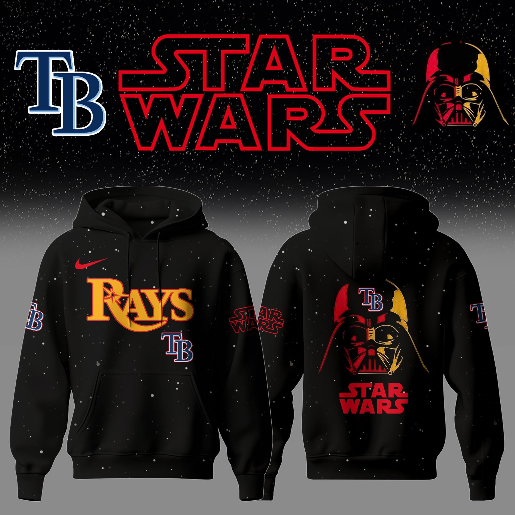Tampa Bay Rays X Star Wars Night Hoodie Clothing Best Gifts For Baseball Lovers Fans