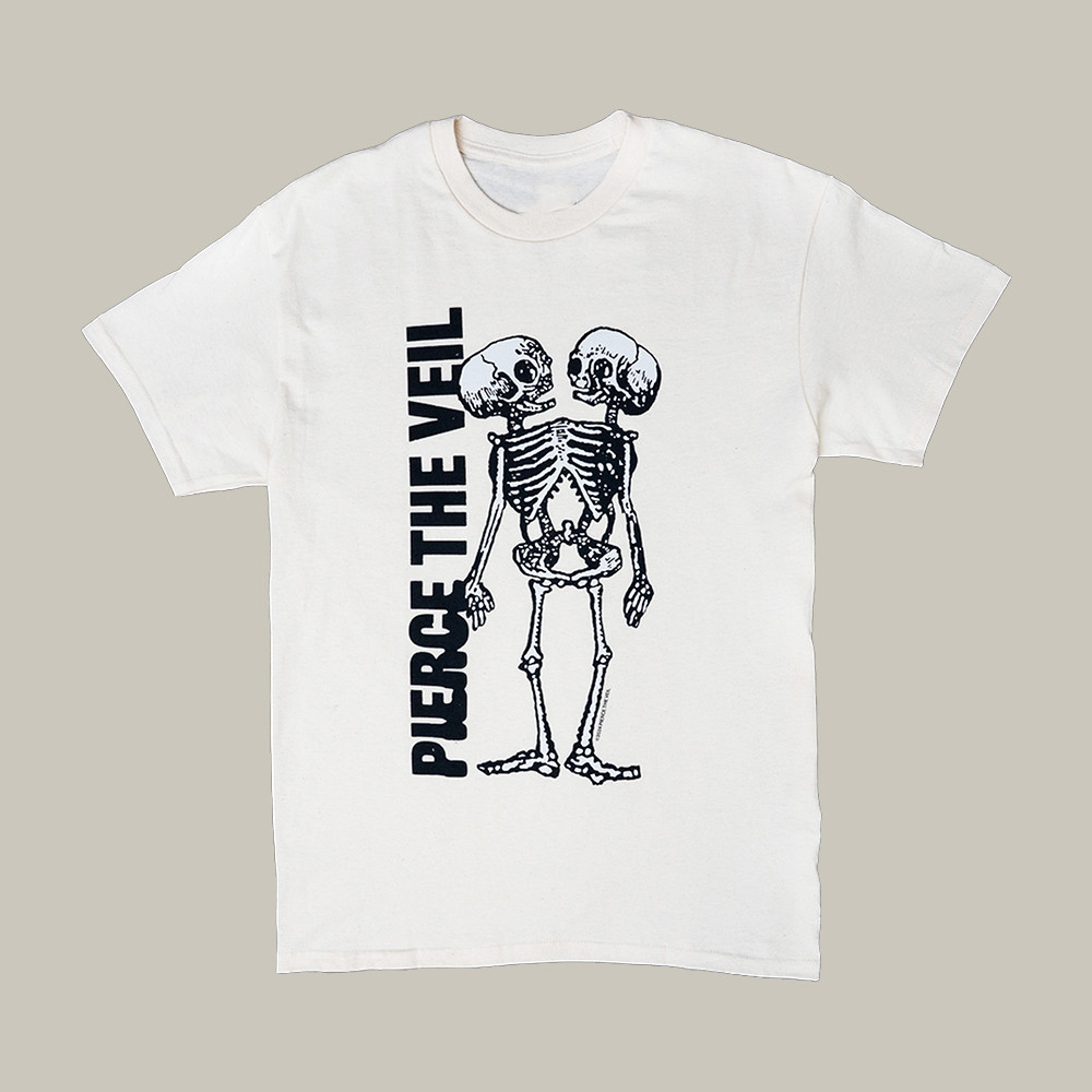 Tan Conjoined Skeleton Pierce The Veil T-Shirt Rock Music Fan Shirt Cool Gift For Enthusiast