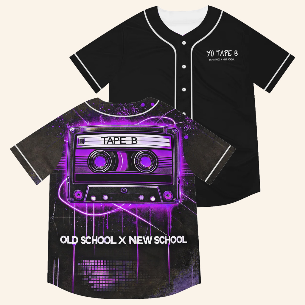 Tape B Merch Tape B Baseball Jersey Old School x New School Jersey Christmas Gifts For Him