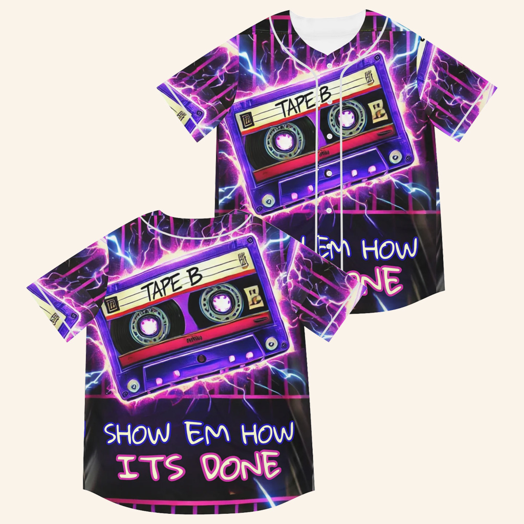 Tape B Merch Tape B Baseball Jersey Show Em How It's Done Rave Jersey Gifts For DJ Lovers