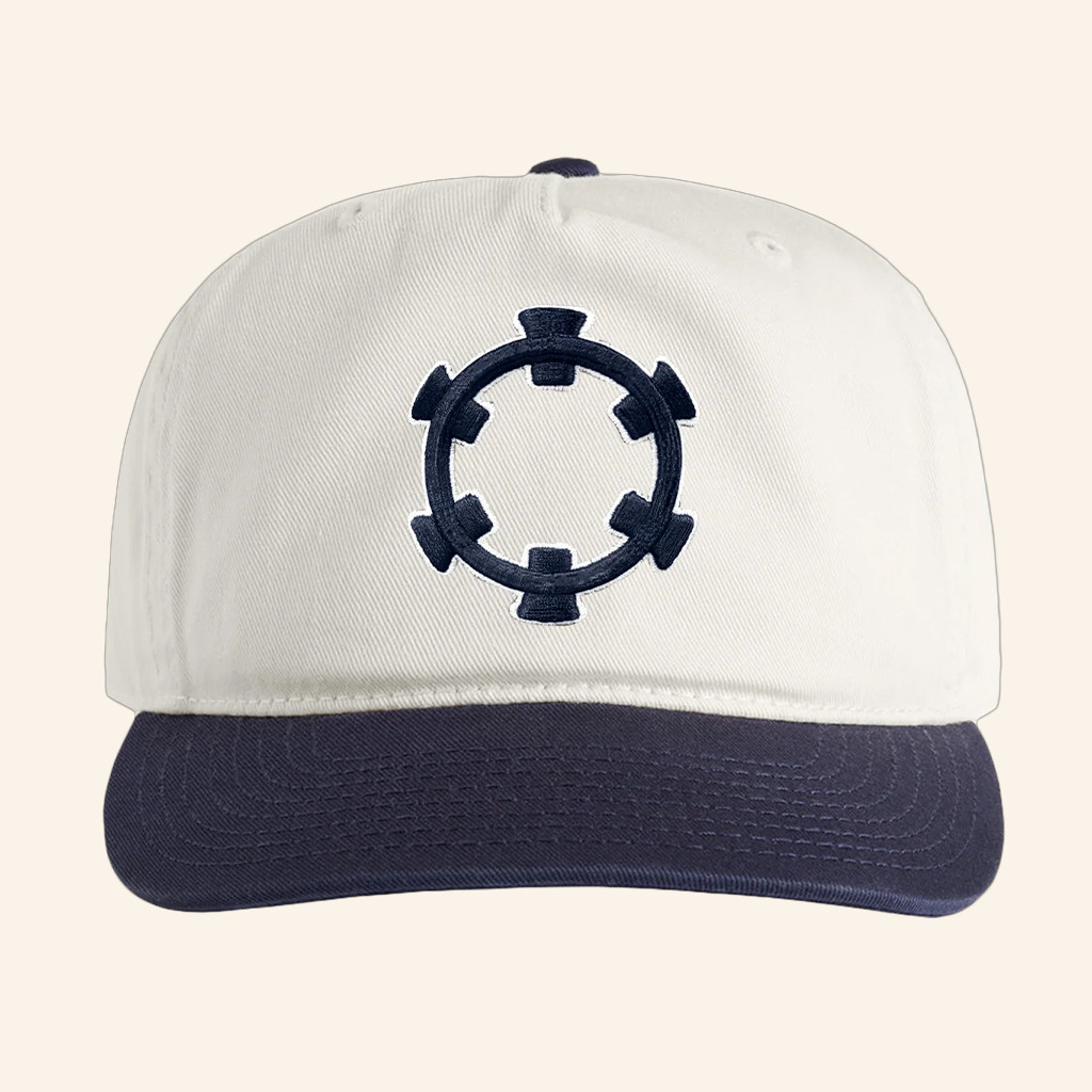 Tape B Merch Tape B Reel Two Tone Embroidered Hat Natural Navy Best Gifts For DJ Lovers