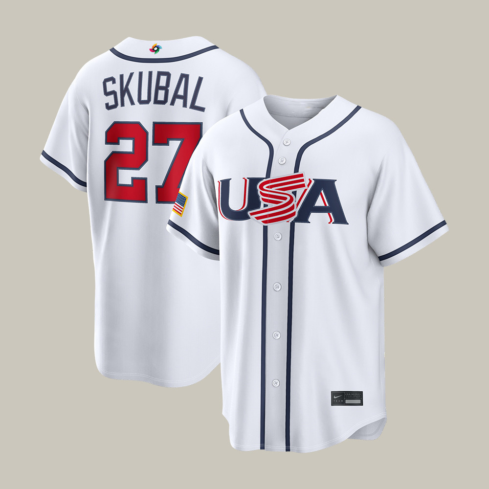Tarik Skubal USA World Baseball Classic 27 Jersey Team USA Baseball Apparel