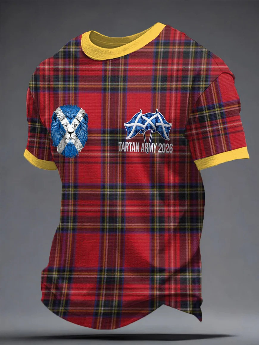 Tartan Army 2026 T-Shirt Scotland Lion Saltire Fan Gear World Cup Match Day Best Gift For Soccer Fans