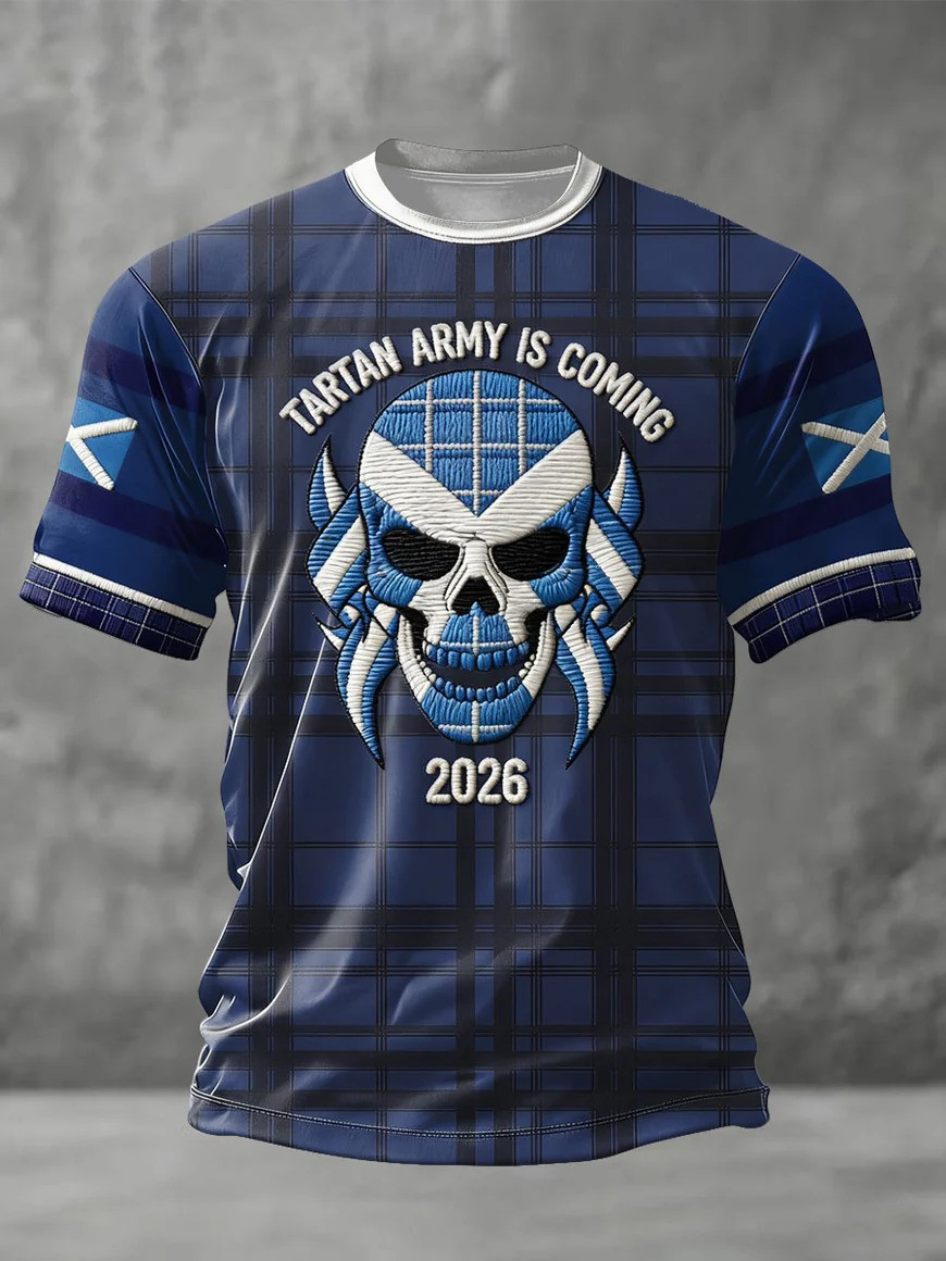 Tartan Army 2026 T-Shirt Scotland Lion Saltire Fan Gear World Cup Match Day Best Gift For Soccer Fans